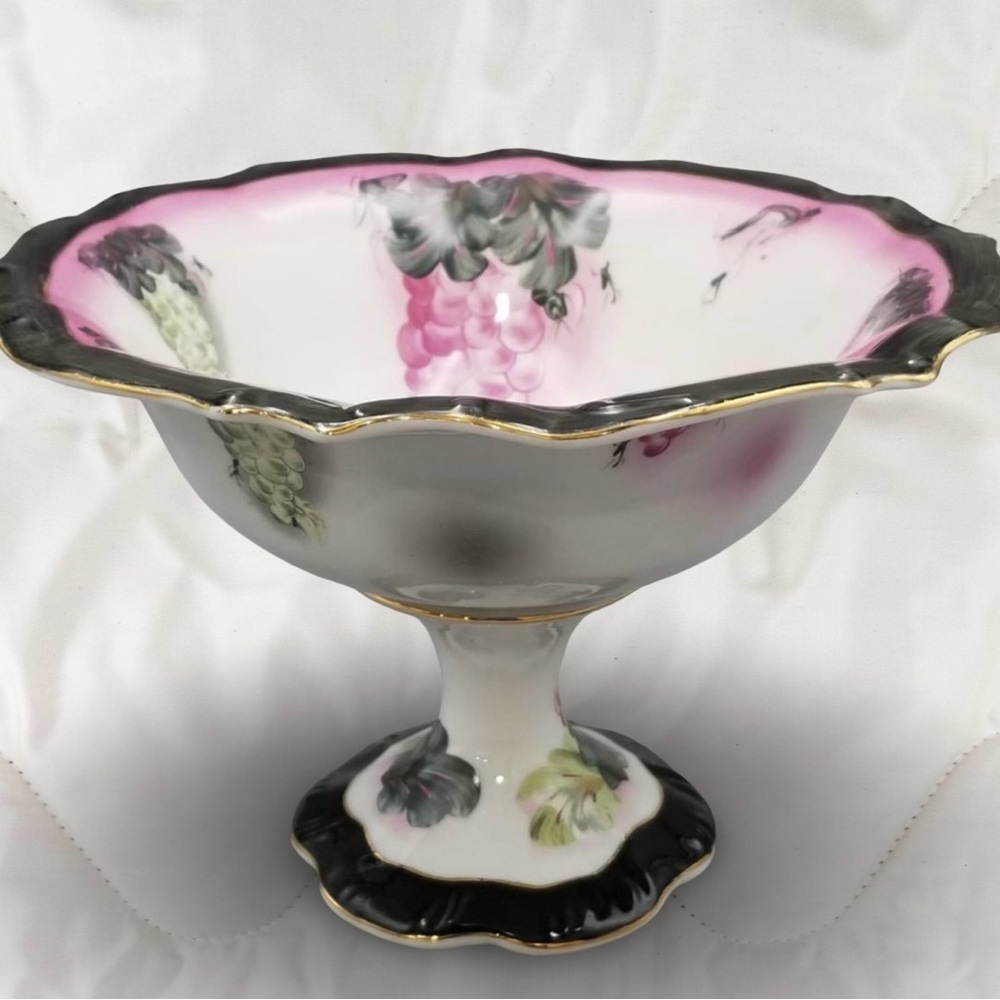 Elegant Floral Pedestal Bowl